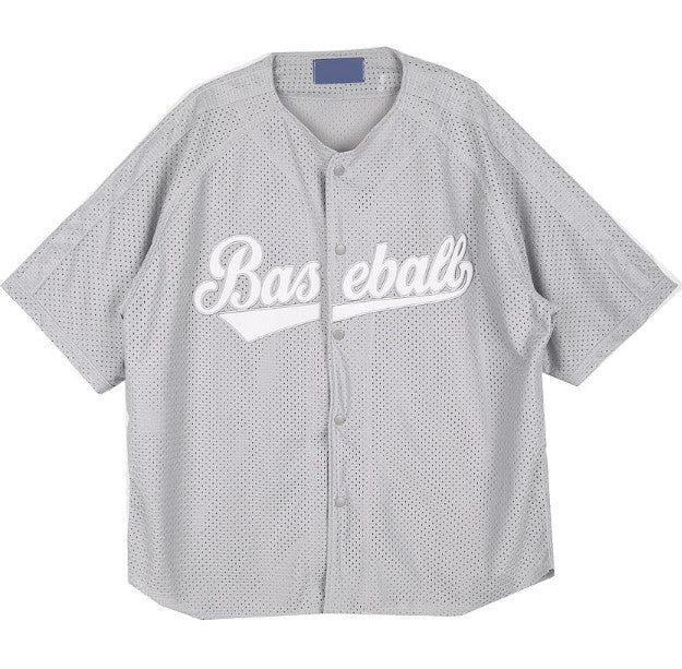 メッシュベースボールシャツ