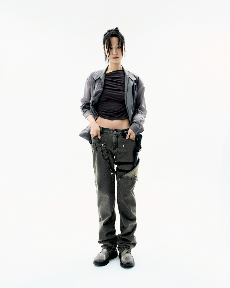 ojos（オホス）の「Detachable Button Denim Pants / Khaki（Pants）」