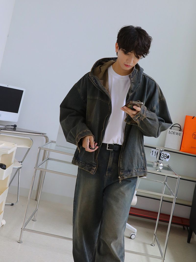 ASCLO（エジュクロ）の「3 TAP Maison Vintage Hood Denim Jacket (2color)（Jackets/Outerwear）」