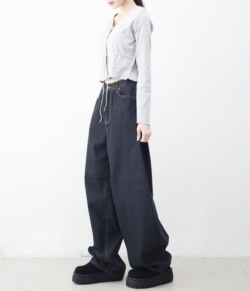 Lovehip Stitch Non-Fade Carpenter Balloon Pants
