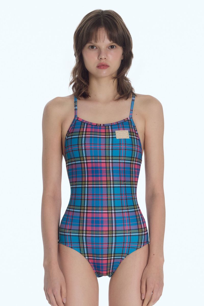 LOOPLOOP（ループループ）の「[Preppy Check_blue] One Piece Swimsuit（Swimwear）」