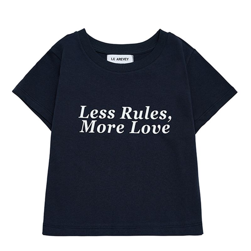 LESS RULES MORE LOVE CROPPED NAVY / WHITE [WOMAN]
