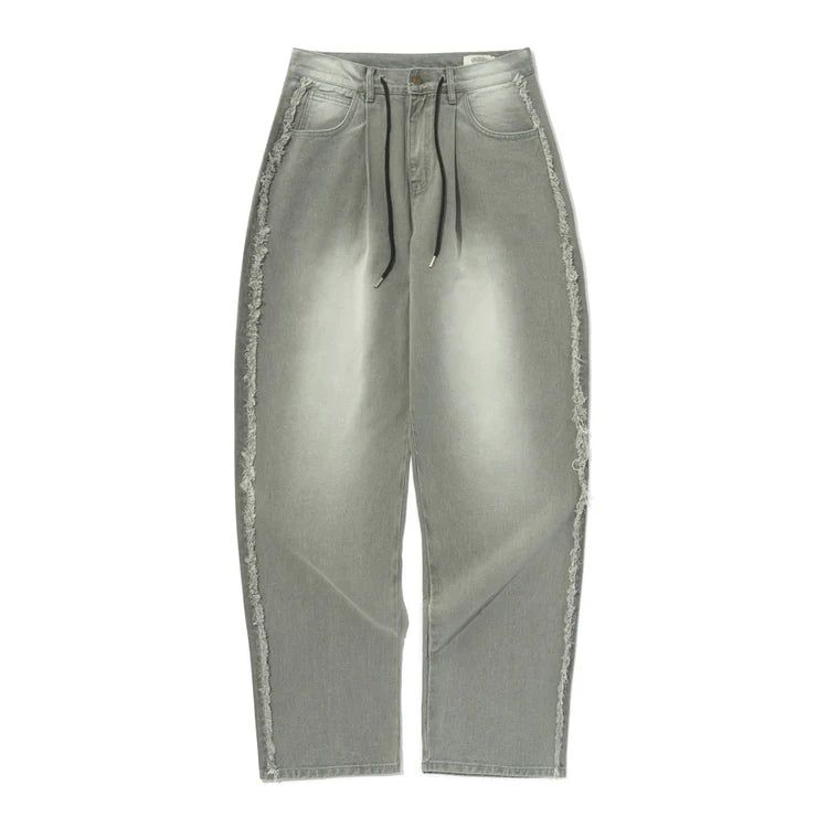 BSRABBIT(ビエスラビット)の「MID90 SIDE LINE LOOSEFIT DENIM PANTS VINTAGE GRAY(Pants)」