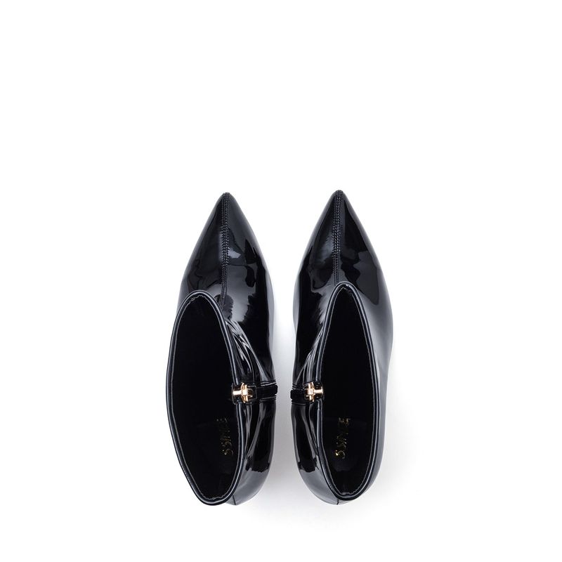 Slick Ankle Stiletto Heel(Glossy Black)