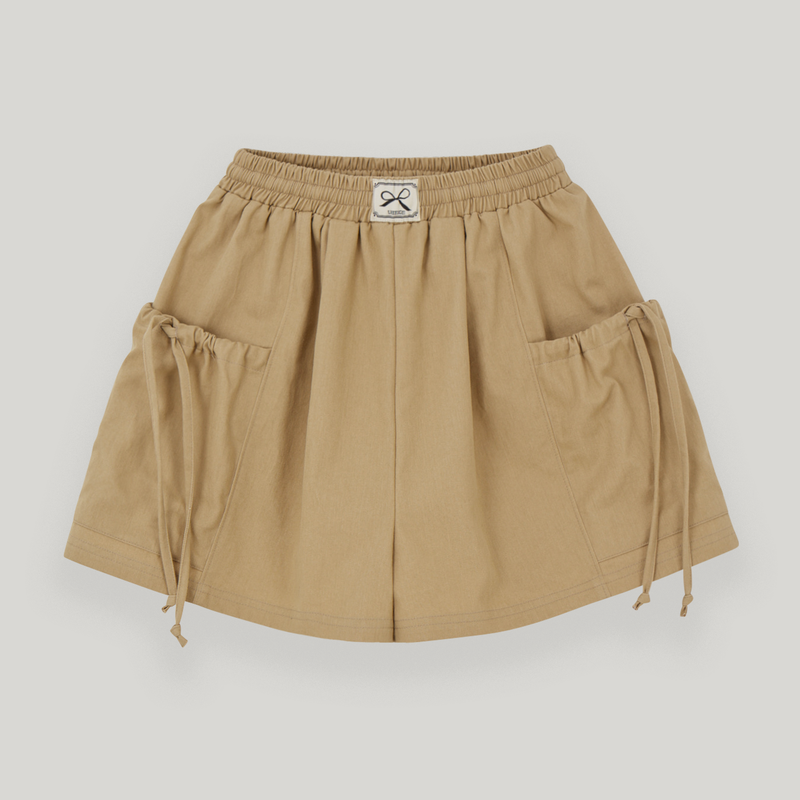 Beige Big Pocket Short