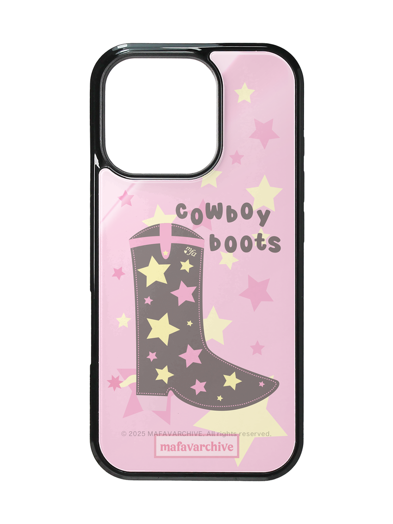 cowboy boots glass case