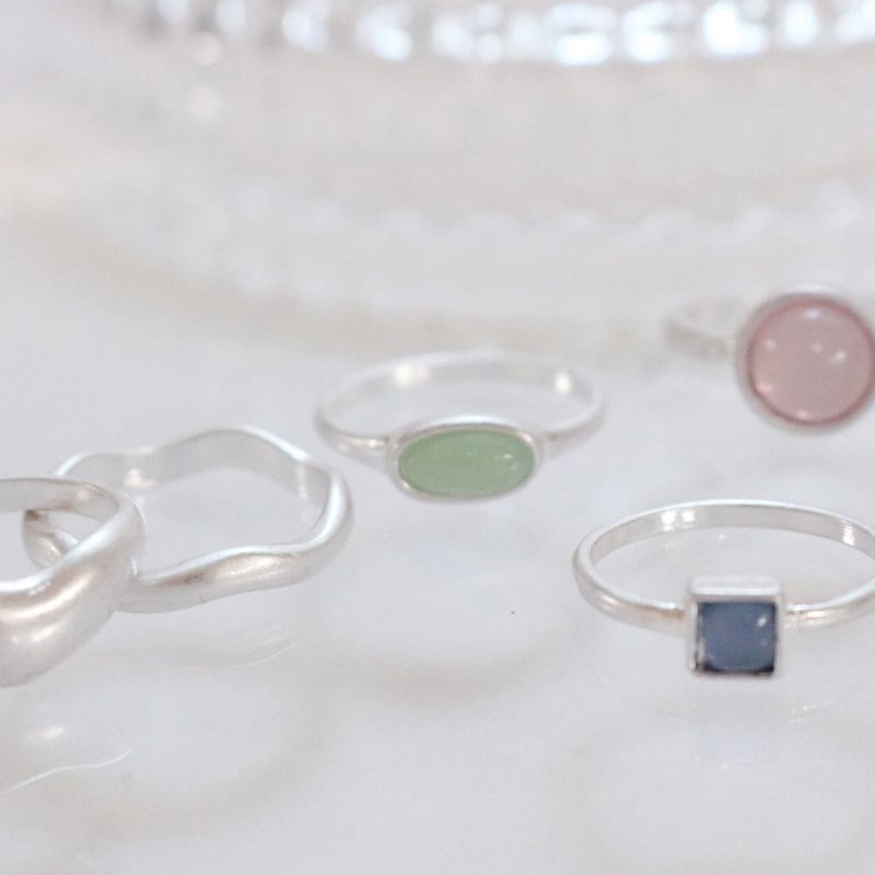 Vivid Moody Ring Set - 6 Set