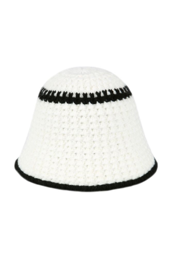 P:ReinSein（レインセイン）の「White black-line knit bucket hat（Hats）」