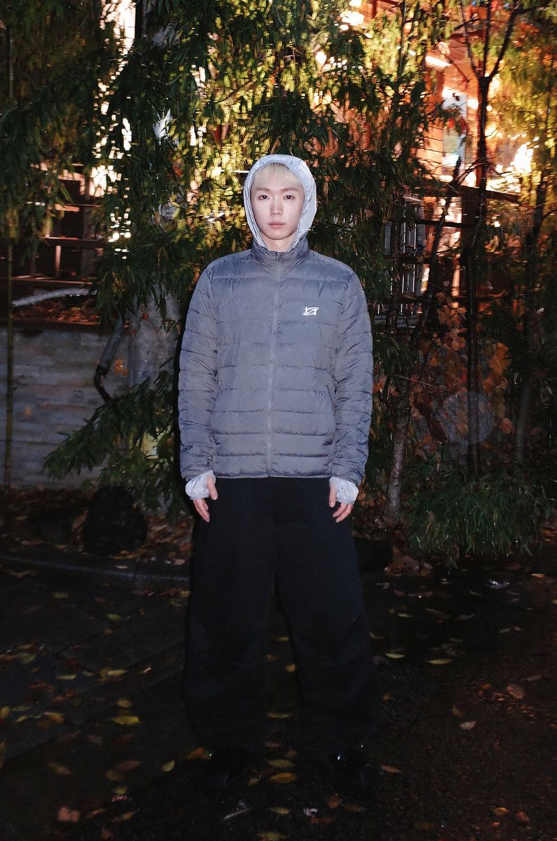 Symbol Logo Puffer Jacket Gray
