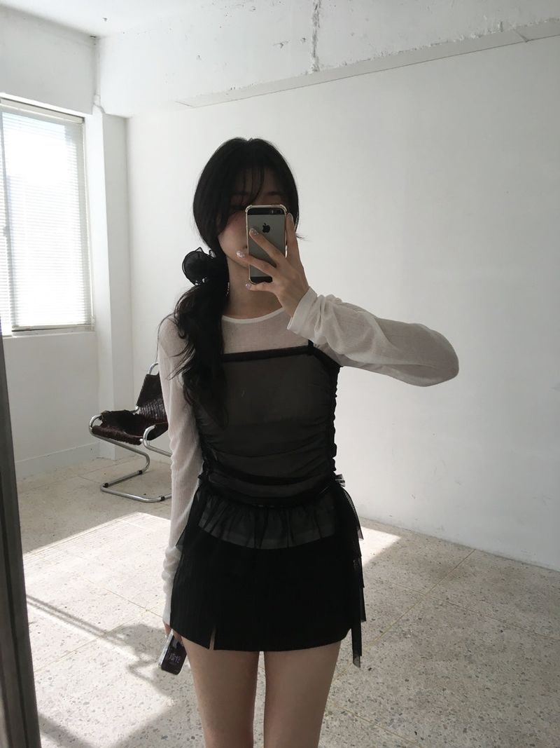 Stripe Skirt Pants