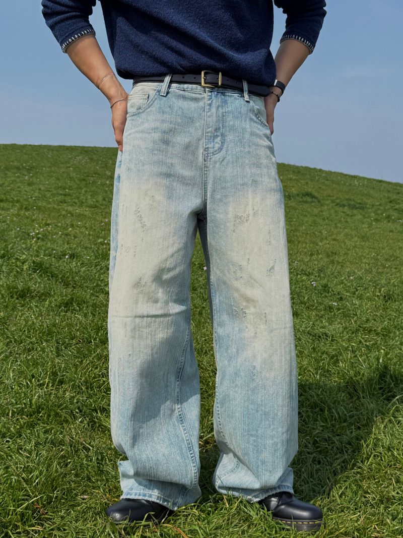 Step tin yellow denim