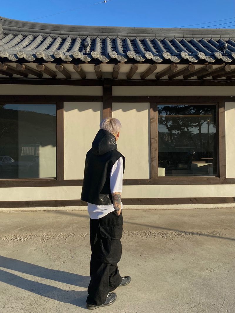 Over Denim Cargo Balloon Pants 2C
