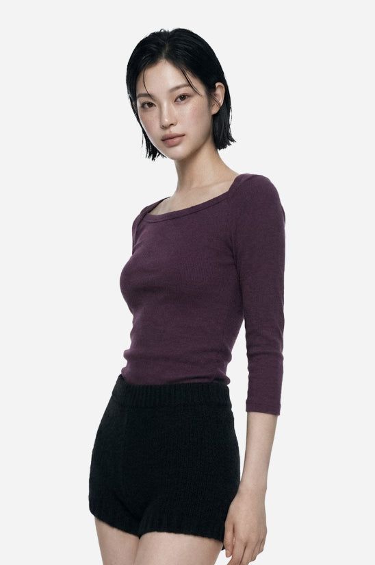 EEUN（イウン）の「26SS★ [ EEUN MADE ] Soft Boat Neck Sleeve Three Quarter（Tops）」