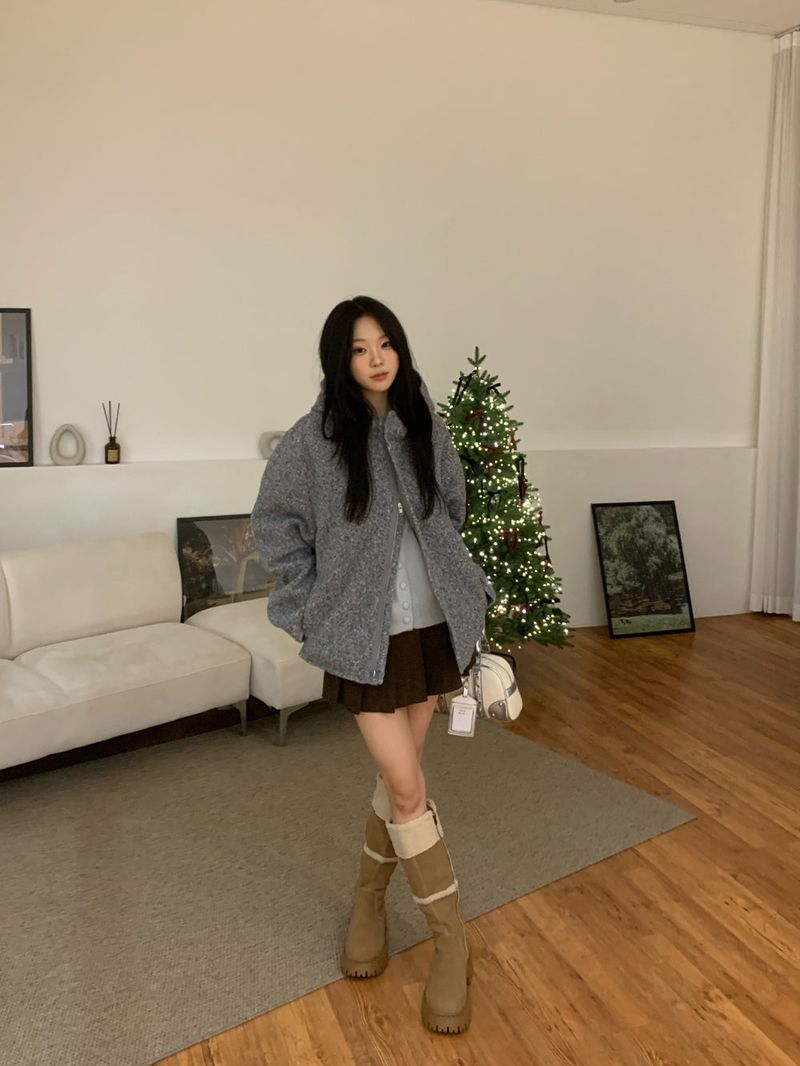 [UNISEX] from Mix Hood Coat Jacket