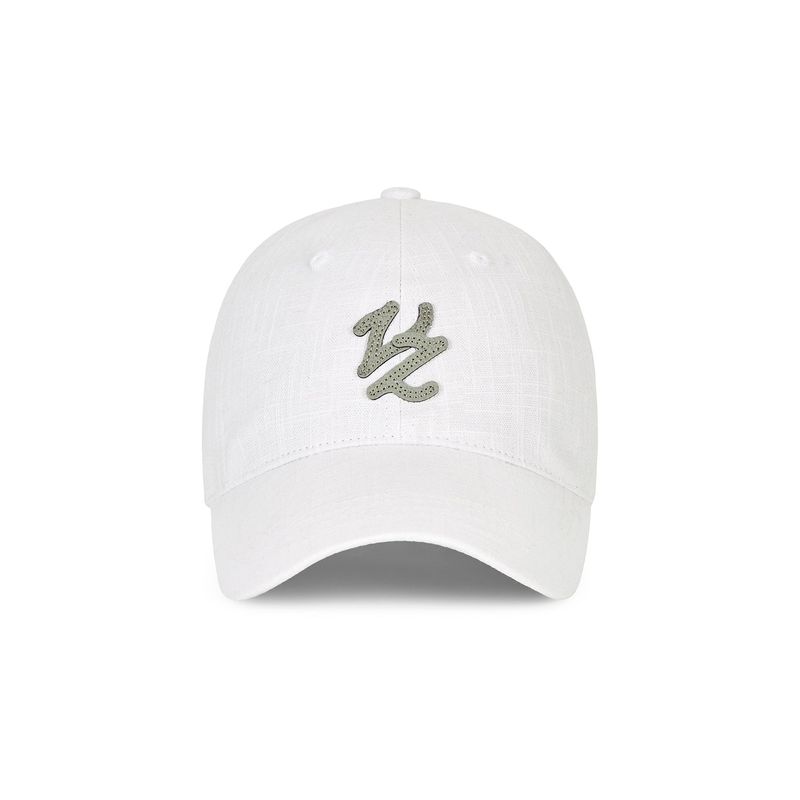 Flow VZ Leather Patch Ball Cap White