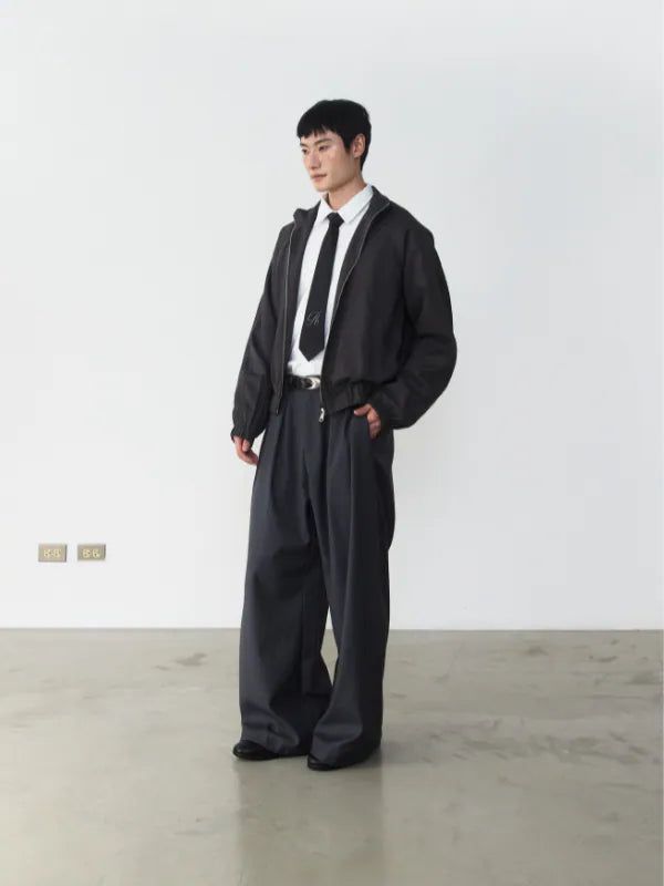 Embroidered Black Tie
