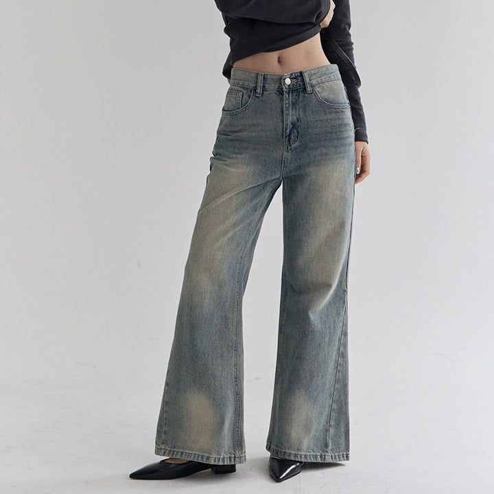 blitti（ブリッティ）の「[made/4size] [Enkeu] Seam Detail Washed Wide Bootcut Denim Pants - 4 Colors（Pants）」