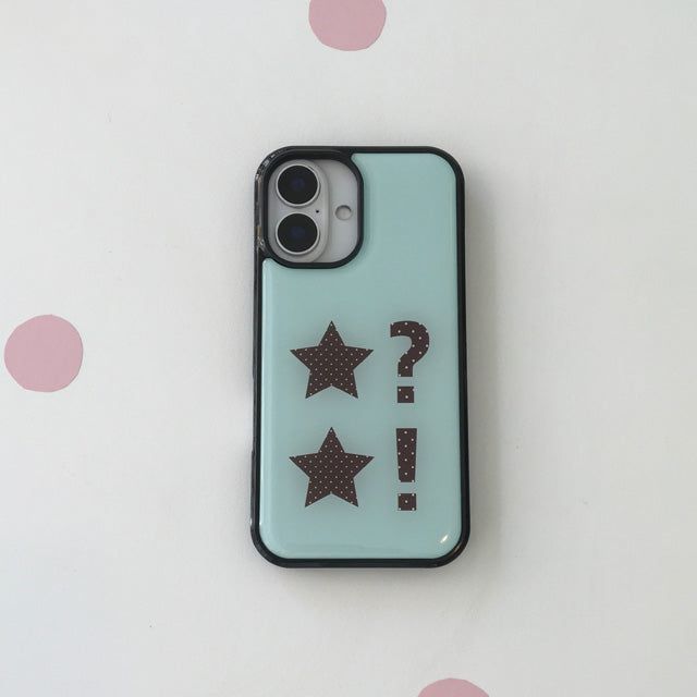 Dot dot star mint epoxy bumper case