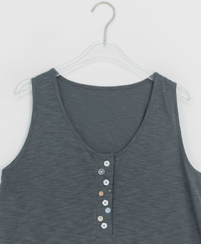Libe Vintage Button Layered Sleeveless