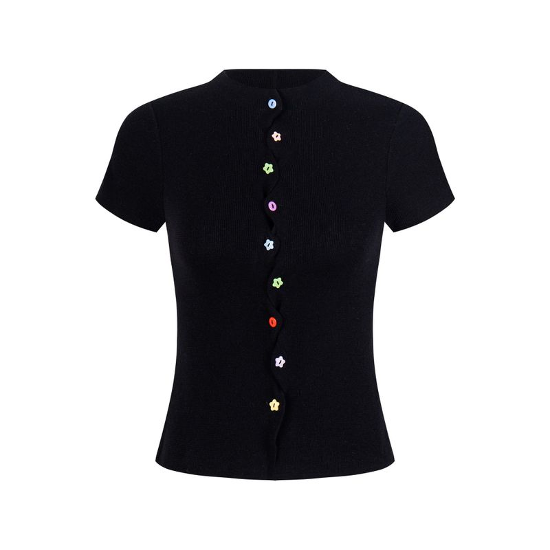 Cozy&Kitsch(コージーアンドキッチ)の「Vella Color Button Knit Top(Tops)」