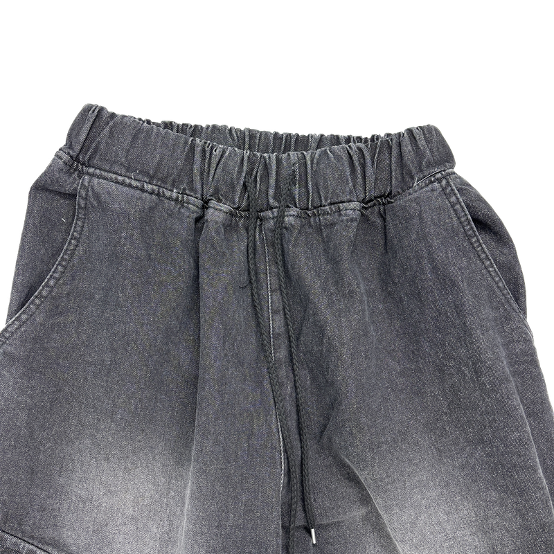 denim oblique cargo pants