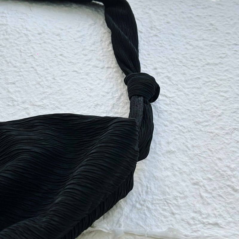 Knotted Pleated Crossbody Bag
