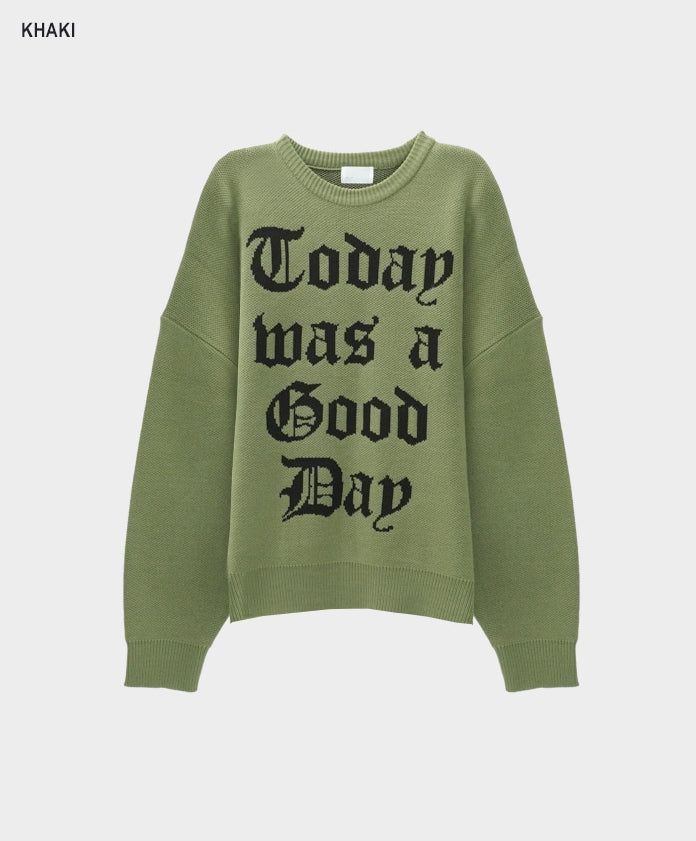 Lettering oversize heavy knit