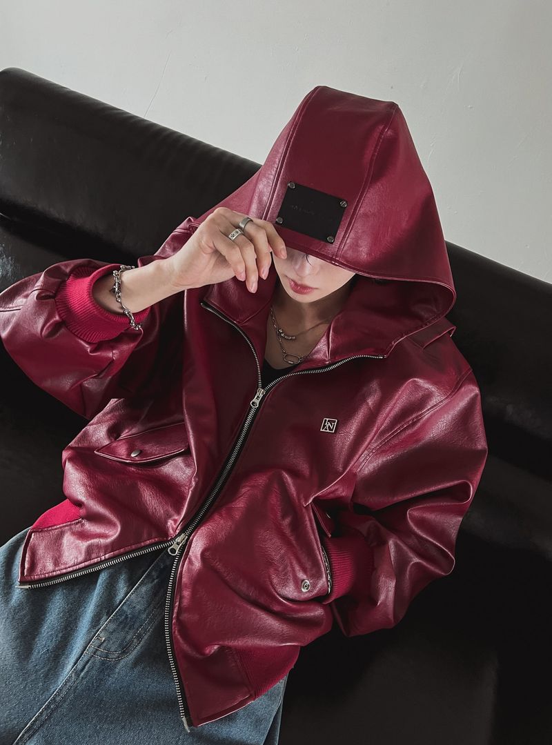 2PLAN（ツープラン）の「[PREMIUM/MADE] Nut leather label crop hooded jumper（Jackets/Outerwear）」