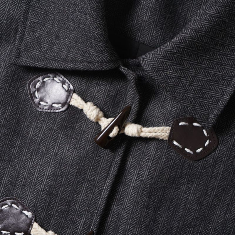 Herringbone Toggle Collar Coat