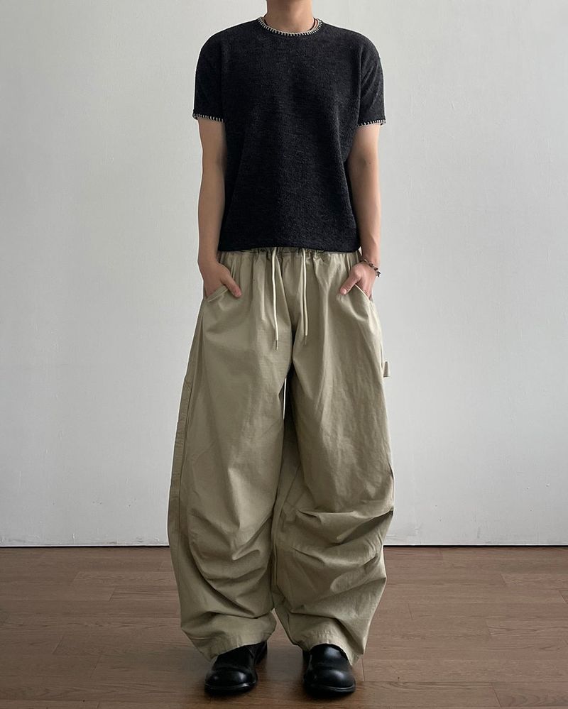 Stitch Crop short Sleeve Knit