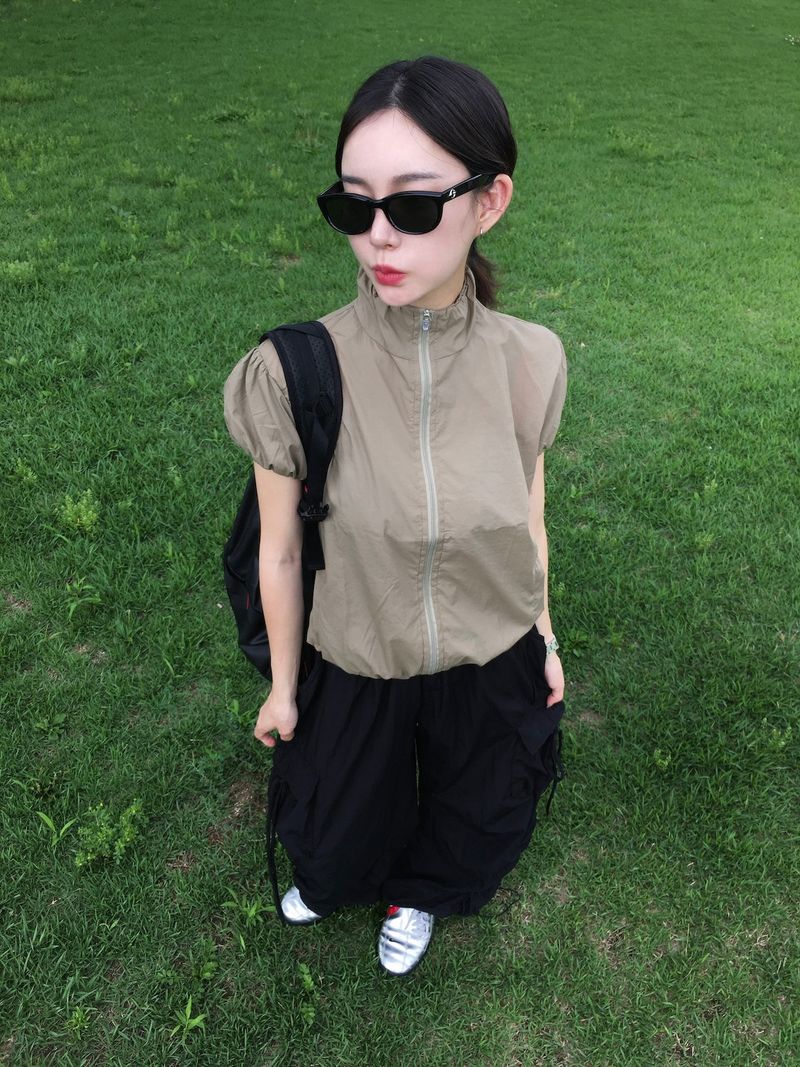 Puff Volume Half Zip-Up (2c)