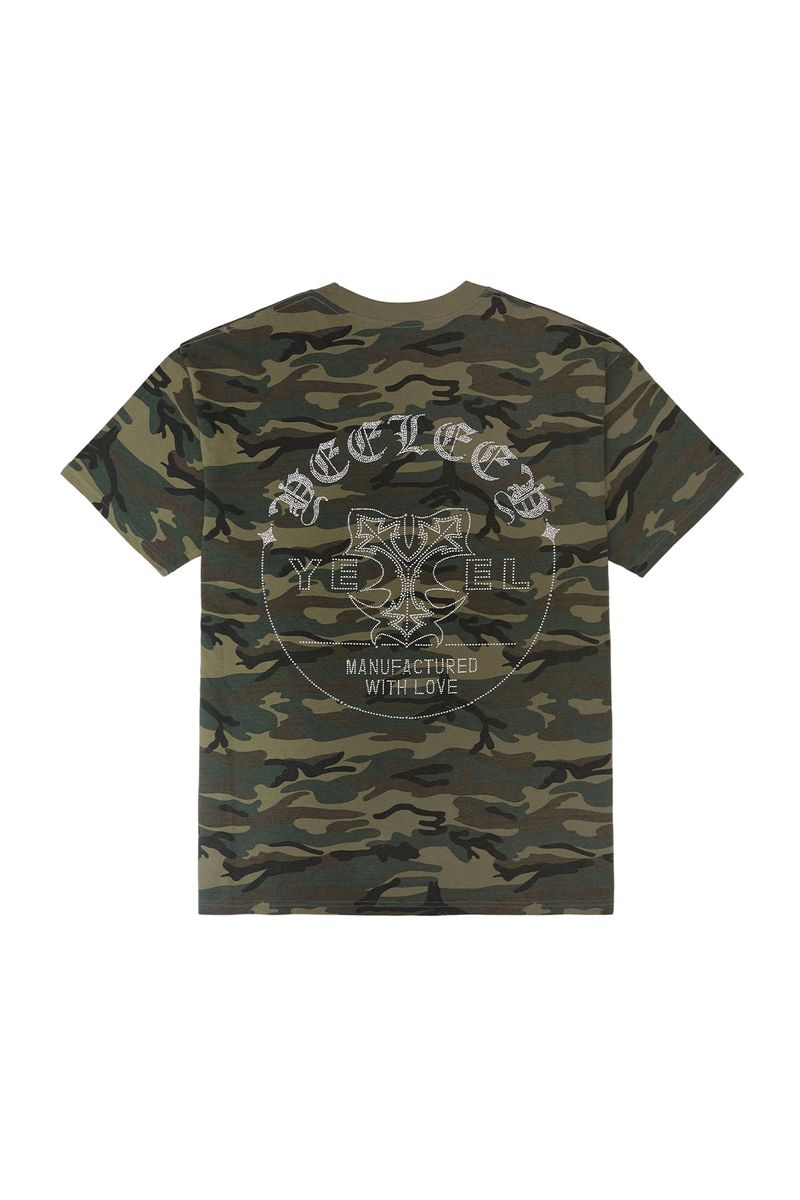 YEEL（ワイイーイーエル）の「CUBIC LOGO OVERSIZED T-SHIRT CAMO（Tops）」