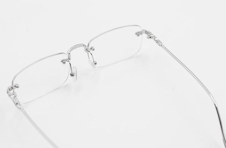 No.0834 geekchic silver glasses