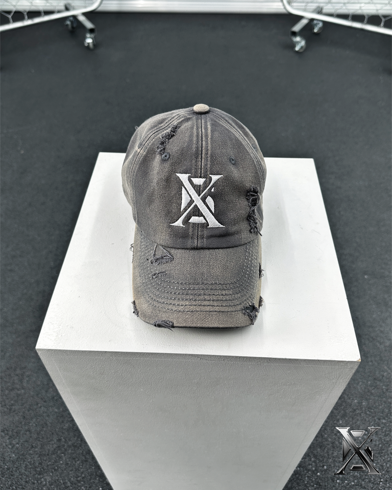 6X Damage Washing Ball Cap (Silver logo)