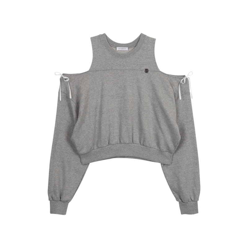 RIBBON CUT OUT SWEATSHIRT