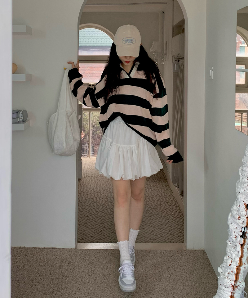 Bold Stripe Collar Knit