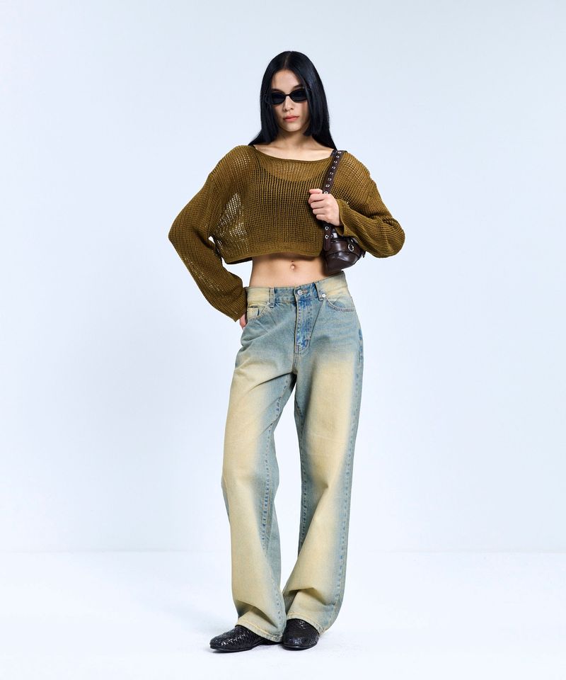 vivabrown(ビバブラウン)の「85-VIVAJ019 Mesh Round Knit 6color(Tops)」