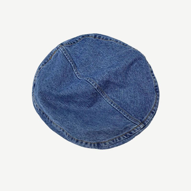 On the Moment Denim Pocket Beret  Hat C3 DEEP BLUE