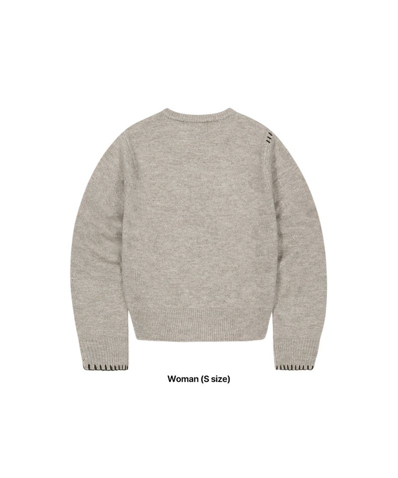 ROUND BUTTON UP CROP CARDIGAN_BEIGE