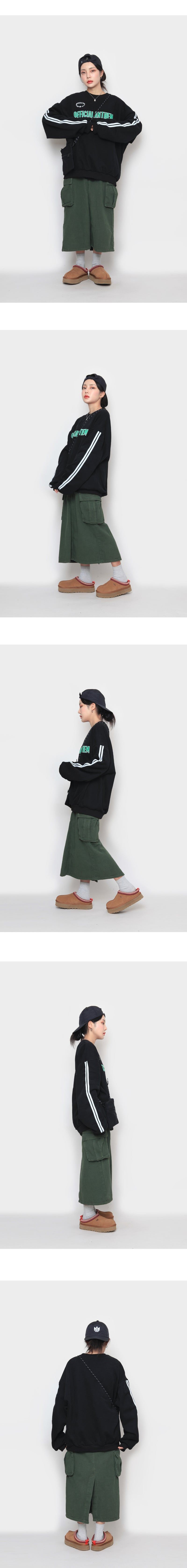 open cargo long skirt