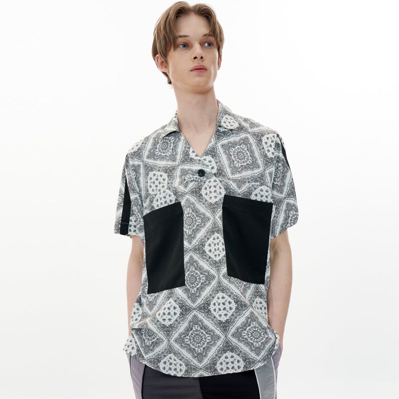 Track Shirt [White Paisley]