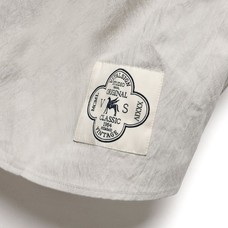 [LINE] Circle String Wrinkle Shirt (2colors)