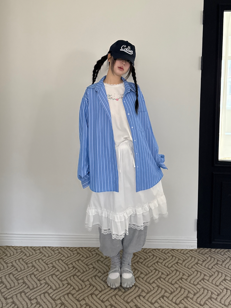 garden waffle lace T