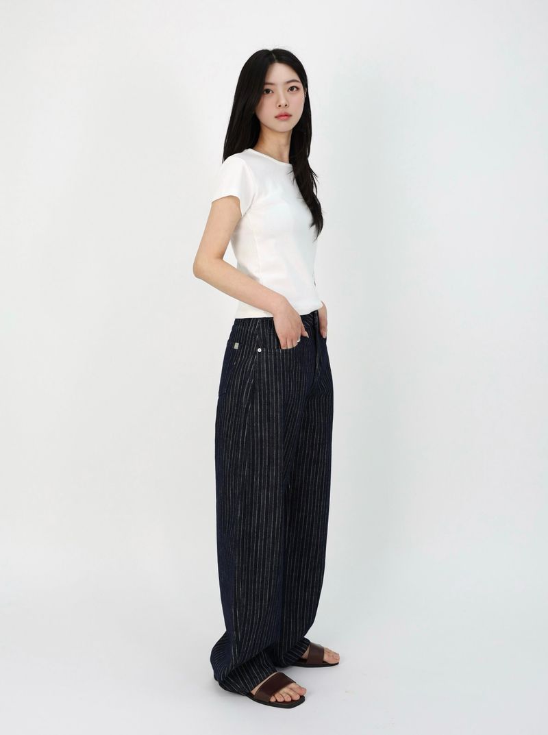 MOOD INDIGO PIN STRIPE CURVED DENIM code 26200