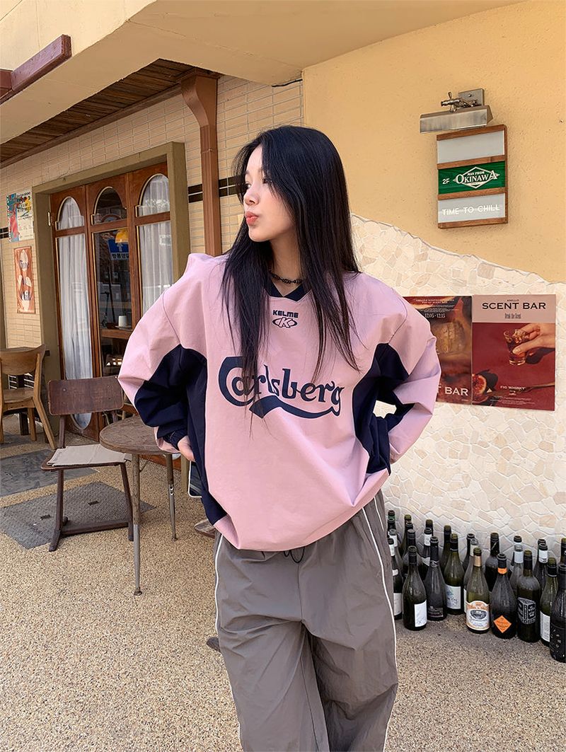 CARLI SPORTY NYLON SWEAT SHIRT (3COLOR)
