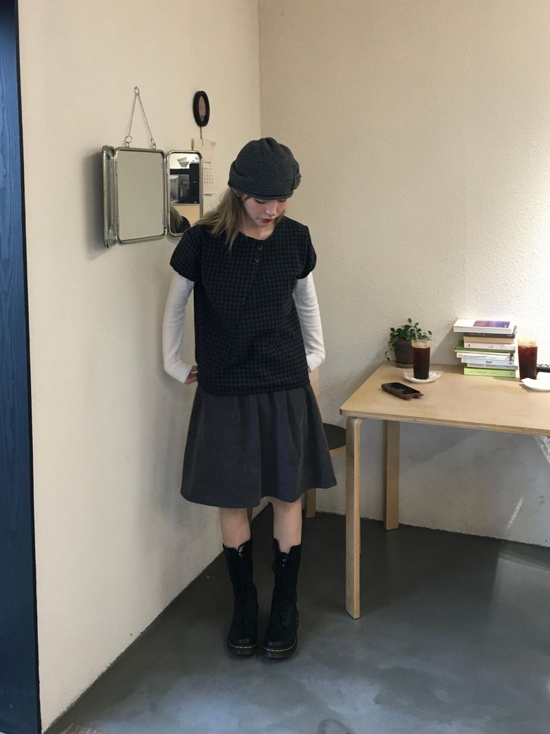Mone Check Puff Blouse (2c)
