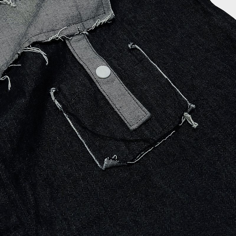 grunge denim shirt_black
