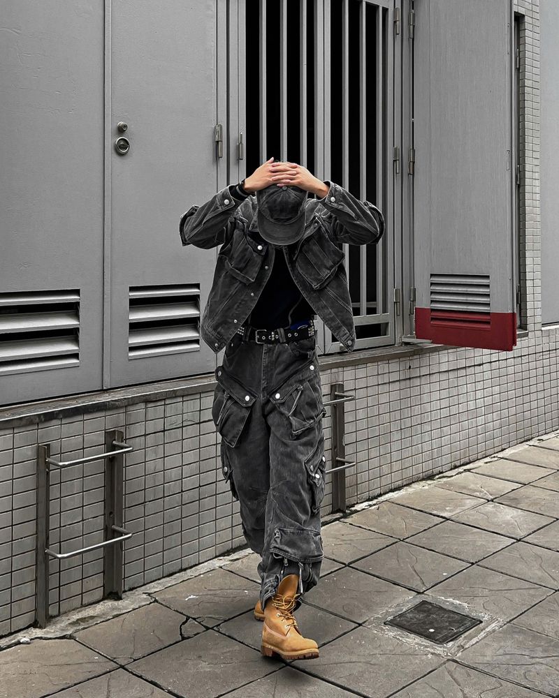 WASH-DENIM JACKET QUAD POCKET (Ver.2)