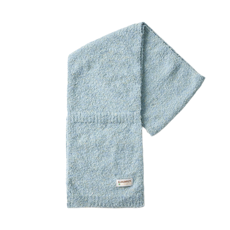 Bubble Boucle Knit Muffler (Aqua)
