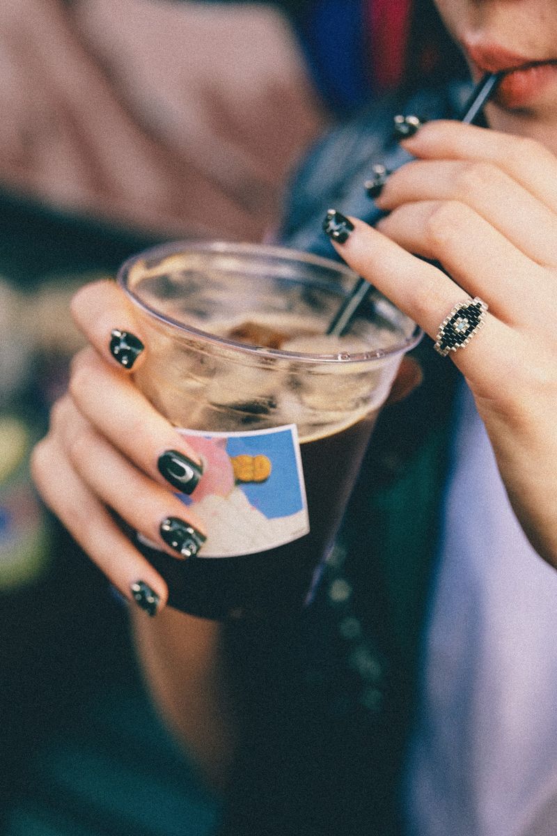 Silver eyes beads ring